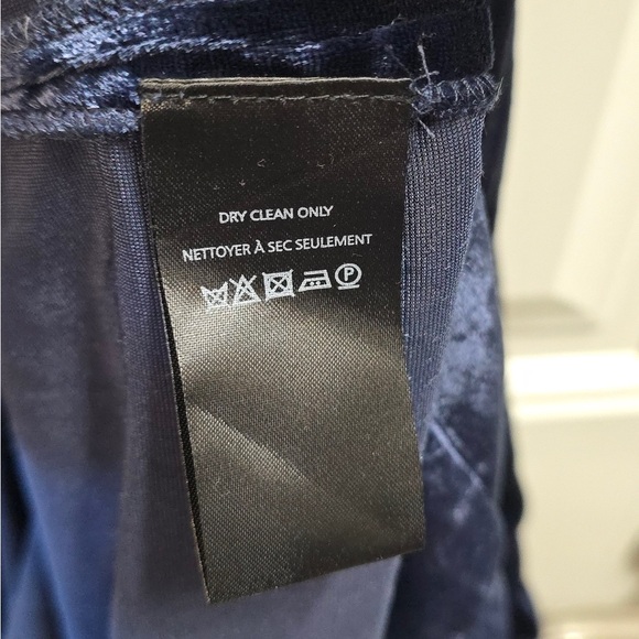 Anthropologie Somerset Velvet Maxi Dress Midnight Blue Size Small - Picture 6 of 11